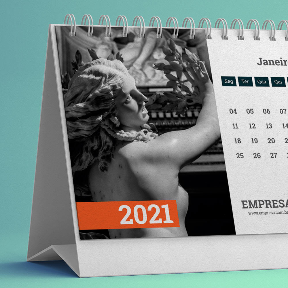 Calendários 2021 com personalização grátis