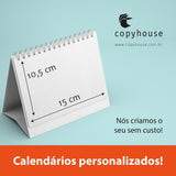 Calendário personalizado 2023, gráfica Copy House, Rio de Janeiro, compre a partir de 50 unidades