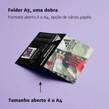 Folder 1 dobra A4, impressão digital, Rio de Janeiro, Copy House Gráfica Digital
