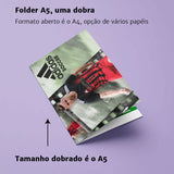 Folder 1 dobra A4, impressão digital, Rio de Janeiro, Copy House Gráfica Digital