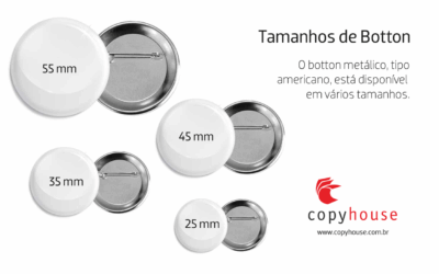 Botton personalizado: tamanhos, materiais e opções para sua marca